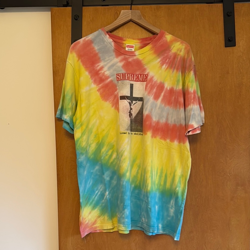 Supreme Tie-Dye Graphic T-Shirt - Multicolor